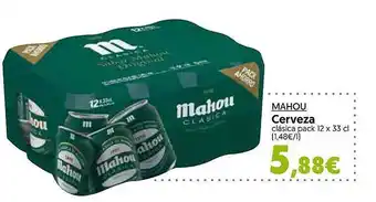 Hiper Usera Mahou cerveza clasica oferta