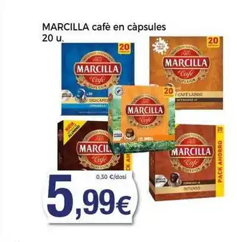 Marcilla cafè en càpsules