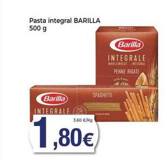 Keisy Pasta integral barilla oferta