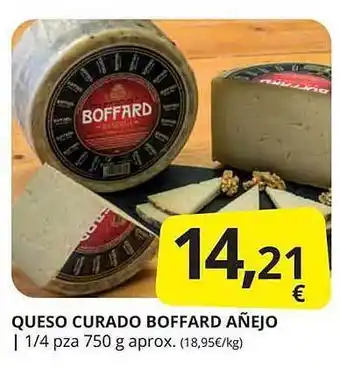 Supermercados MAS Queso curado boffard añejo oferta