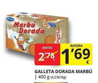 Supermercados MAS Galleta dorada marbú oferta