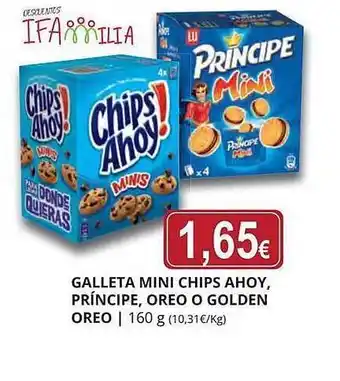 Supermercados MAS Galleta mini chips ahoy, príncipe, oreo o golden oreo oferta