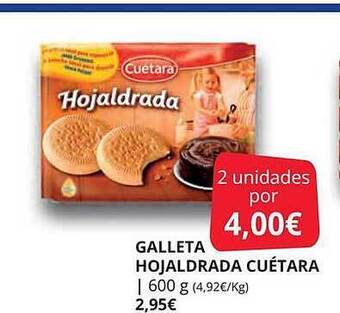 Supermercados MAS Galleta hojaldrada cuétara oferta
