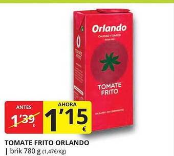 Supermercados MAS Tomate frito orlando oferta