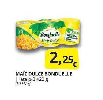 Supermercados MAS Maíz dulce bonduelle oferta