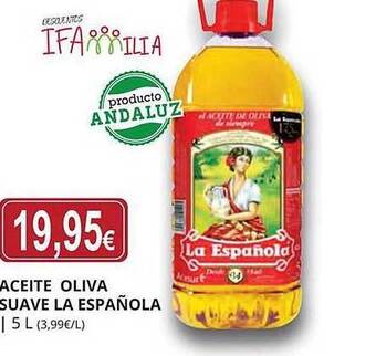 Supermercados MAS Aceite oliva suave la española oferta