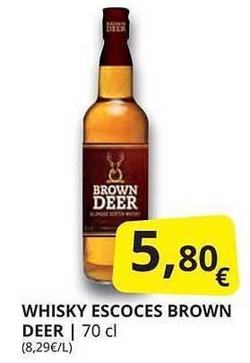 Supermercados MAS Whisky escoces brown deer oferta