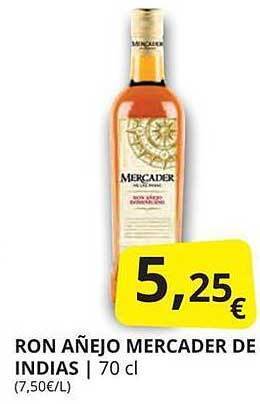 Supermercados MAS Ron añejo mercader de indias oferta