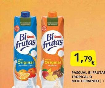 Supermercados MAS Pascual bi frutas tropical o mediterráneo oferta