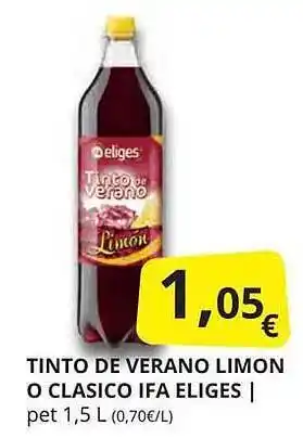 Supermercados MAS Tinto de verano limon o clasico ifa eliges oferta