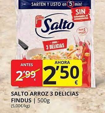 Supermercados MAS Salto arroz 3 delicias findus oferta