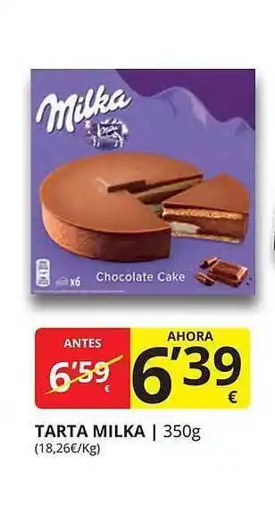 Supermercados MAS Tarta milka oferta