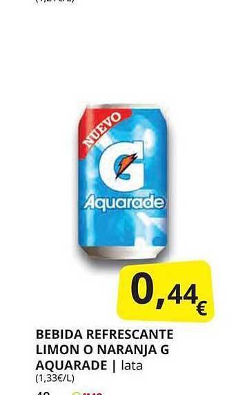 Supermercados MAS Bebida refrescante limon o naranja g aquarade oferta