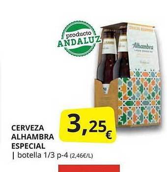 Supermercados MAS Cerveza alhambra especial oferta