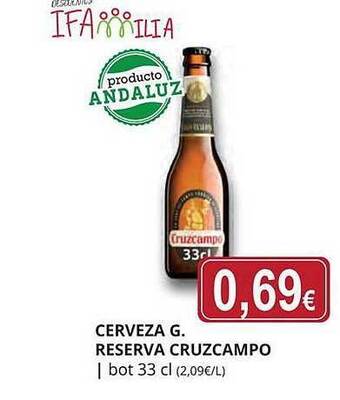 Supermercados MAS Cerveza g. reserva cruzcampo oferta