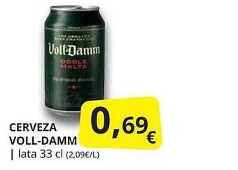 Supermercados MAS Cerveza voll-damm oferta