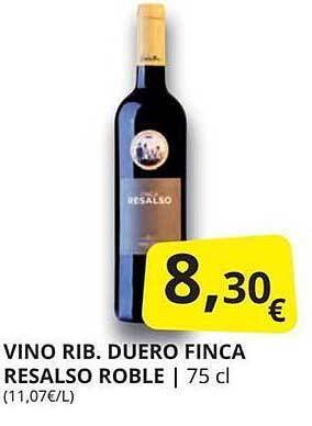 Supermercados MAS Vino rib. duero finca resalso roble oferta