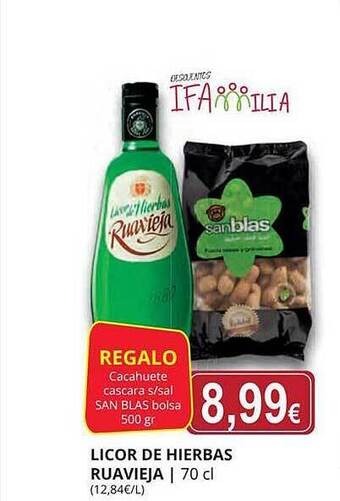 Supermercados MAS Licor de hierbas ruavieja oferta