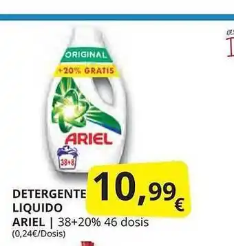 Supermercados MAS Detergente liquido ariel oferta