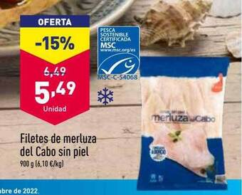 ALDI Filetes de merluza del cabo sin piel oferta