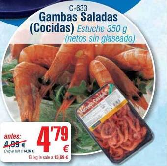 Abordo Gambas saladas (cocidas) oferta