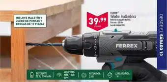 ALDI Ferrex taladro inalámbrico oferta