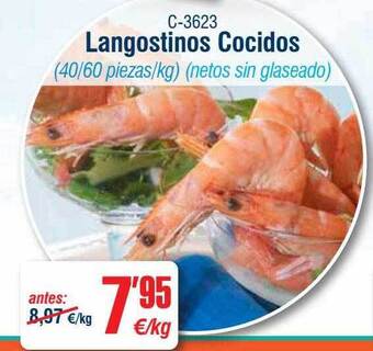Abordo Langostinos cocidos oferta