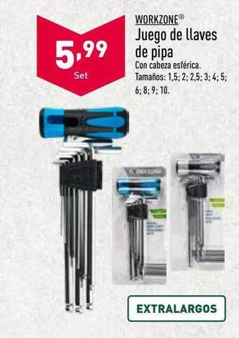 ALDI Workzone juego de llaves de pipa oferta