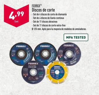 ALDI Ferrex discos de corte oferta
