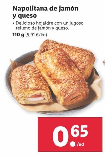 Lidl Napolitana de jamón y queso oferta