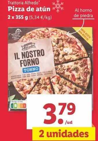 Lidl Pizza de atún trattoria alfredo oferta