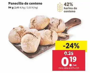 Lidl Panecillos de centeno oferta