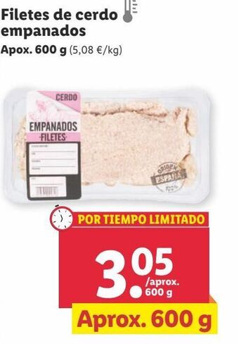 Lidl Filetes de cerdo empanados oferta