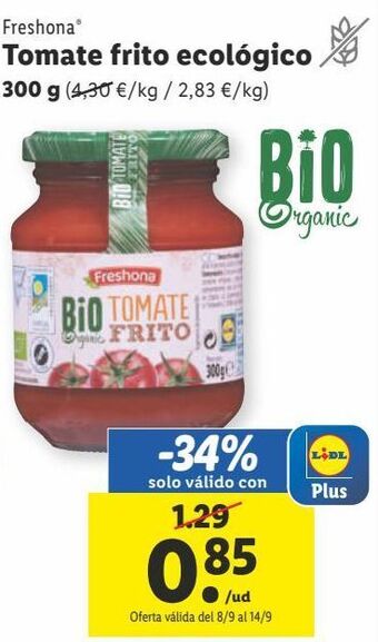 Lidl Tomate frito freshona oferta