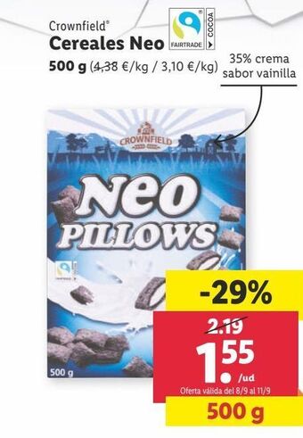 Lidl Cereales crownfield oferta