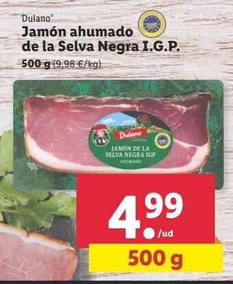 Lidl Jamón ahumado dulano oferta