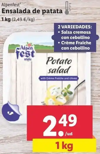 Lidl Ensalada de patata alpenfest oferta