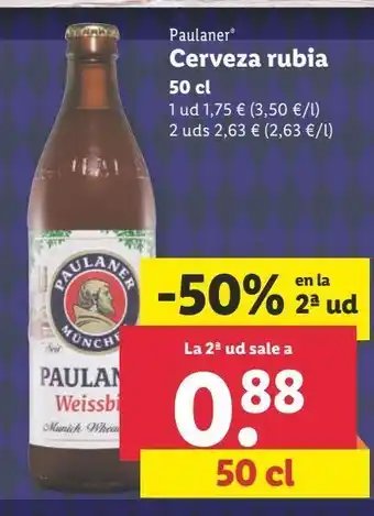 Lidl Cerveza paulaner oferta