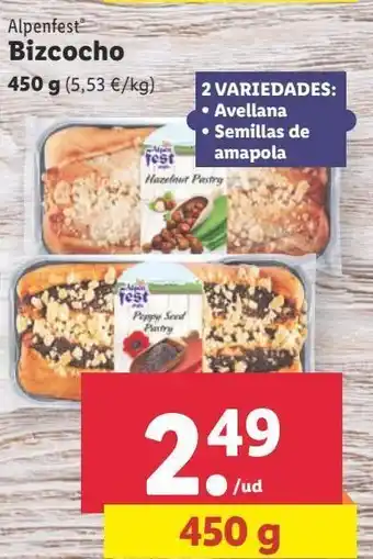 Lidl Bizcocho alpenfest oferta