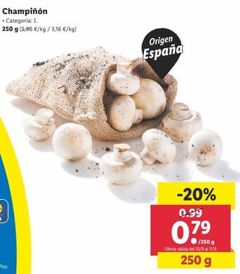 Lidl Champiñones oferta