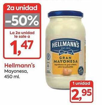 Suma Supermercados Hellmann's mayonesa, 450ml oferta
