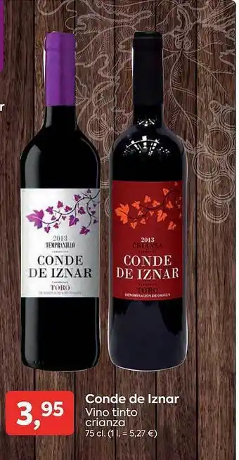Suma Supermercados Conde de iznar vino tinto crianza 75 cl oferta
