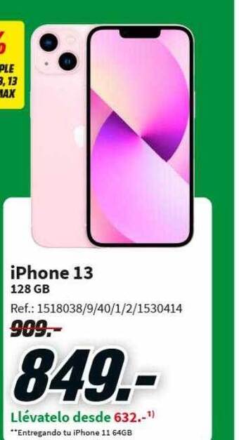 MediaMarkt Iphone 13 128 gb oferta