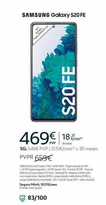 Movistar Samsung galaxy s20 fe oferta