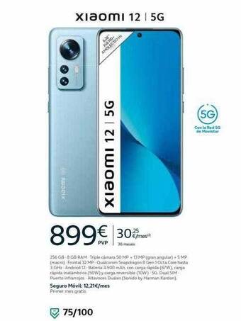 Movistar Xiaomi 12 5g oferta