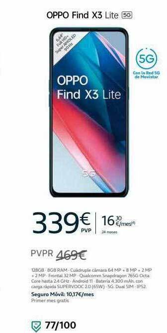 Movistar Oppo find x3 lite 5g oferta