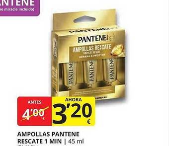 Supermercados MAS Ampollas pantene rescate 1 min oferta