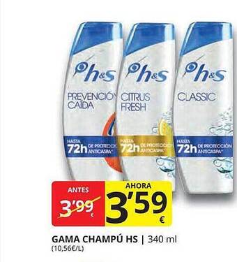 Supermercados MAS Gama champú hs oferta