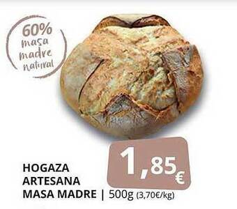 Supermercados MAS Hogaza artesana masa madre oferta