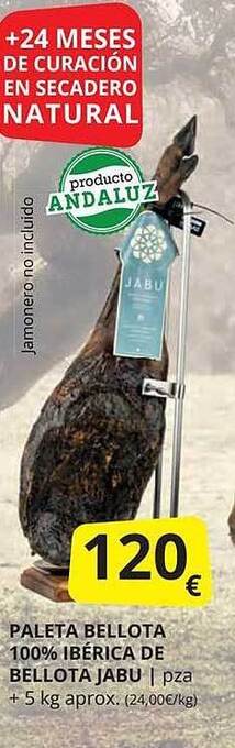 Supermercados MAS Paleta bellota 100% ibérica de bellota jabu oferta